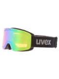 Vignette Uvex, Pwdr FM lunettes de ski enfants Black Matt/ Mirror Green noir, vert 