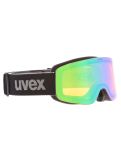 Vignette Uvex, Pwdr FM lunettes de ski enfants Black Matt/ Mirror Green noir, vert 