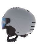 Vignette Uvex, Wanted Visor casque de ski avec visière unisexe Rhino Matt/ Mirror Blue gris 