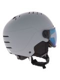 Vignette Uvex, Wanted Visor casque de ski avec visière unisexe Rhino Matt/ Mirror Blue gris 