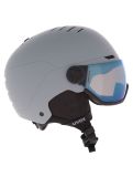 Vignette Uvex, Wanted Visor casque de ski avec visière unisexe Rhino Matt/ Mirror Blue gris 