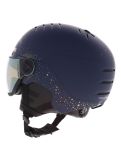 Vignette Uvex, Wanted Visor Women Edition casque de ski avec visière unisexe Polar Sparkle / Mirror Gold bleu 