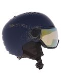 Vignette Uvex, Wanted Visor Women Edition casque de ski avec visière unisexe Polar Sparkle / Mirror Gold bleu 