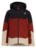 Vignette Ziener, Agimo Junior veste de ski enfants Woody Brown beige, brun, noir 