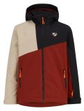 Vignette Ziener, Anzo Junior veste de ski enfants Woody Brown beige, brun, noir 