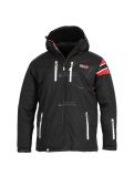 Vignette Geographical Norway, veste de ski noir, rouge 