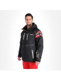 Vignette Geographical Norway, veste de ski noir, rouge 