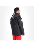 Vignette Geographical Norway, veste de ski noir, rouge 