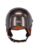 Vignette Kask, Elite Pro, ski helmet, carbon/brown - gold mirror visor