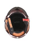 Vignette Kask, Elite Pro, ski helmet, carbon/brown - gold mirror visor