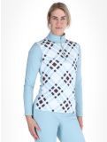 Vignette Poivre Blanc, Traditional 24PBH1940/WO/C pull de ski femmes Cross Aloe Blue blanc, bleu 