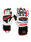 Vignette Reusch, gants de ski blanc, noir, rouge 