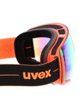 Vignette Uvex, lunettes de ski Sans cadre noir, orange 