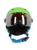 Vignette Uvex, Junior visor pro, Ski helmet with visor, kids, apple mat green