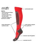 Vignette Deluni, Gaia chaussettes de ski unisexe Red rouge 