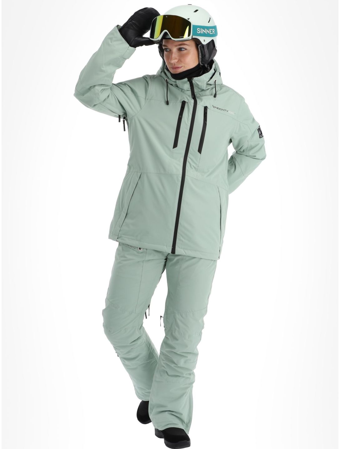 1080, Barb-T veste de ski femmes Green Milieu vert 