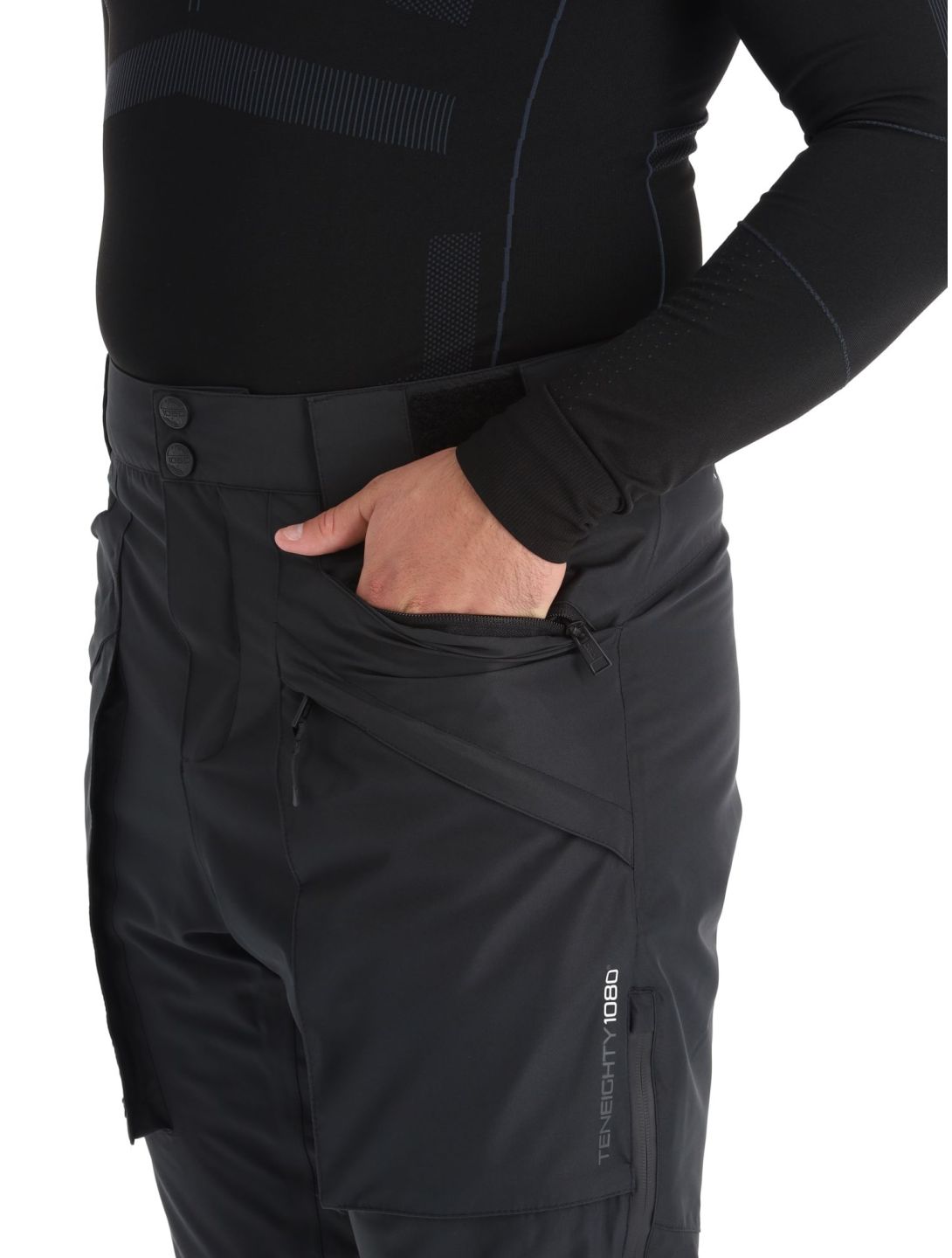 1080, Divert-T pantalon de ski hommes Black noir 