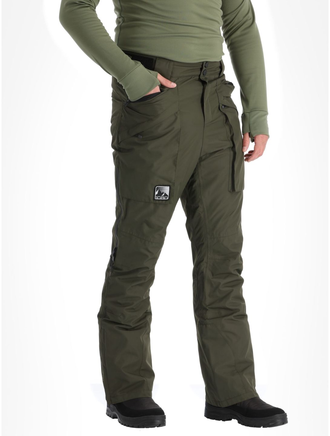 1080, Divert-T pantalon de ski hommes Olive vert 