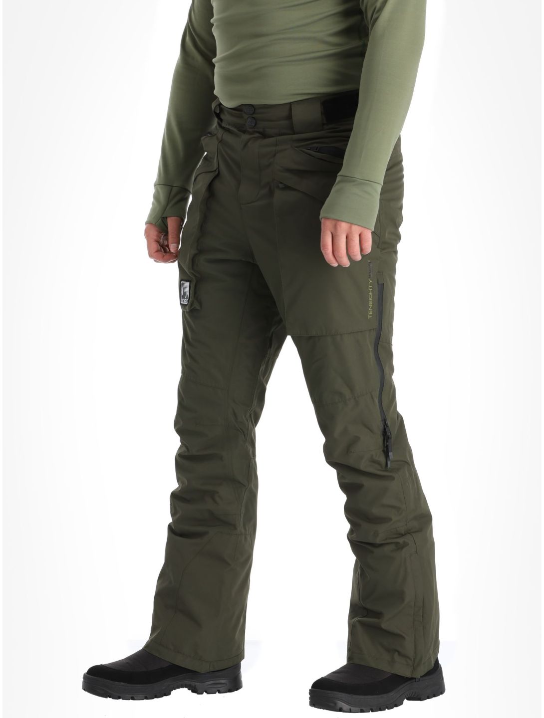 1080, Divert-T pantalon de ski hommes Olive vert 