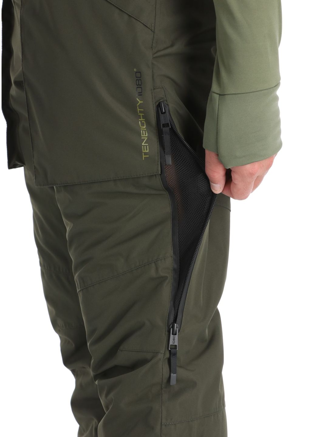 1080, Divert-T pantalon de ski hommes Olive vert 