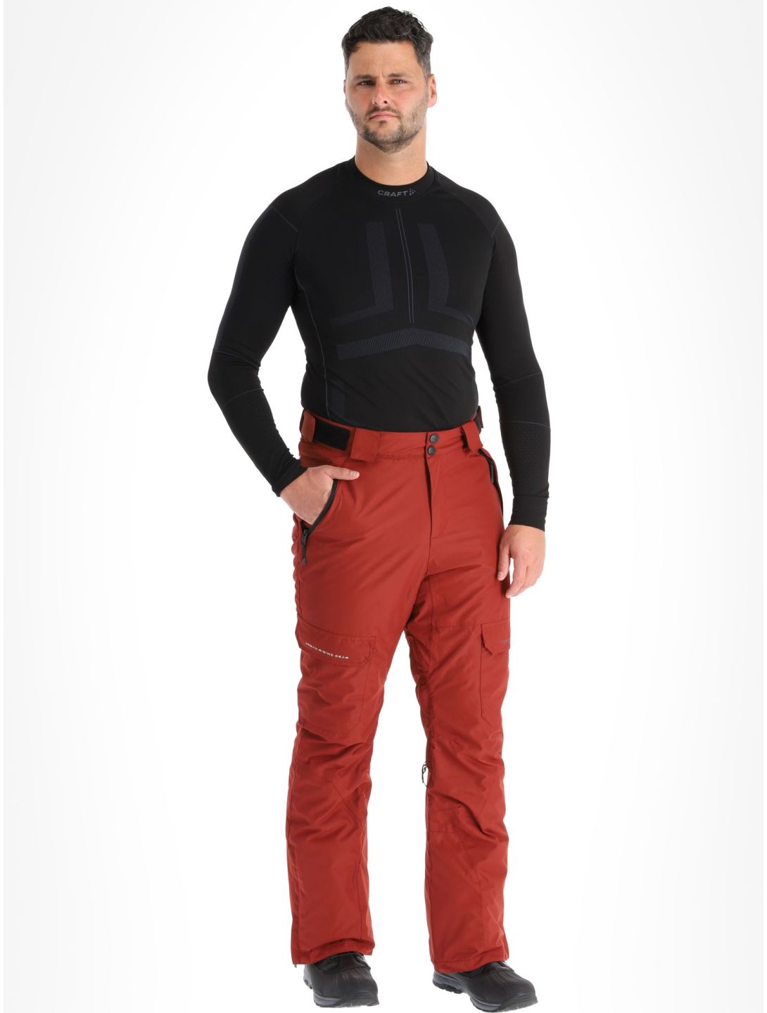 1080, Hoax-T pantalon de ski hommes Burgundy rouge 