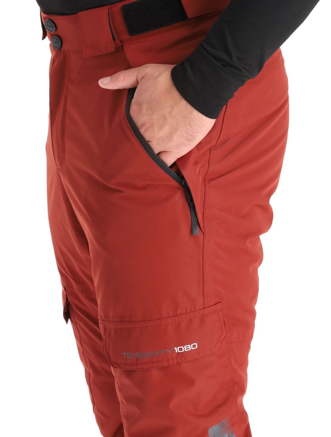 1080, Hoax-T pantalon de ski hommes Burgundy rouge 