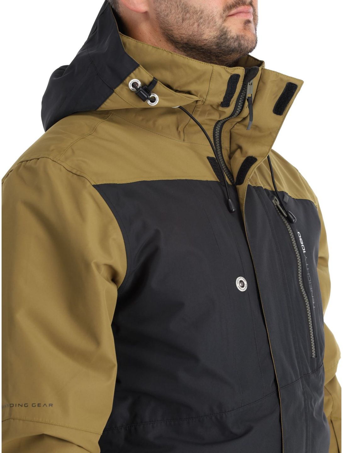 1080, Jerry-T veste de ski hommes Military brun 