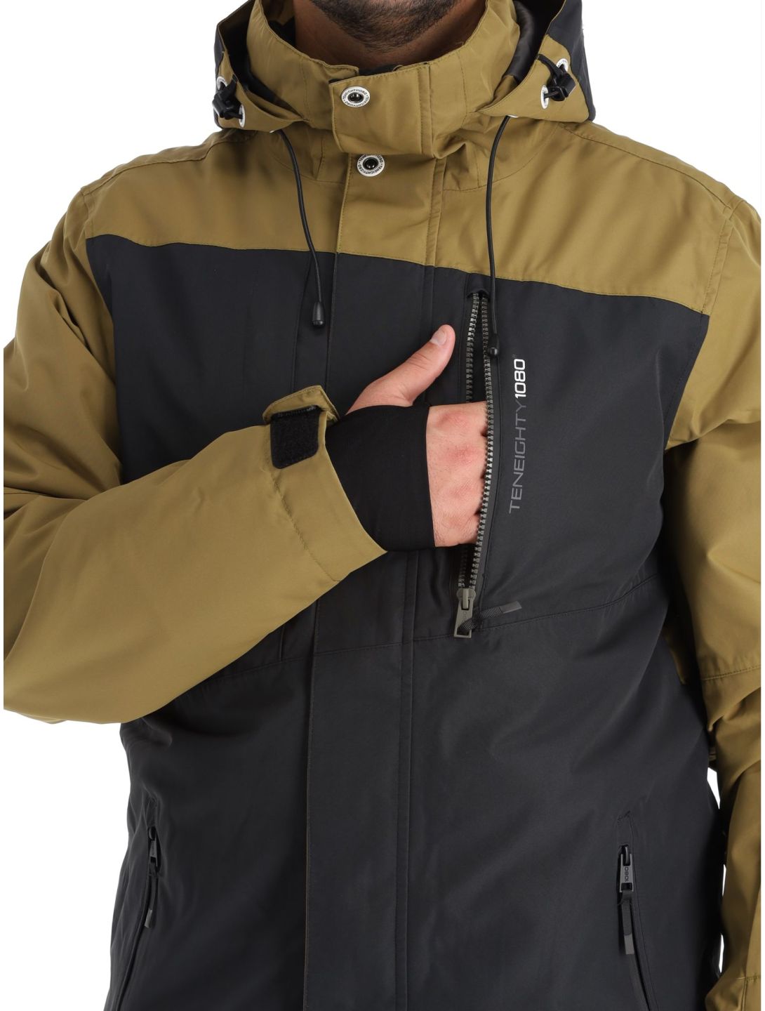 1080, Jerry-T veste de ski hommes Military brun 