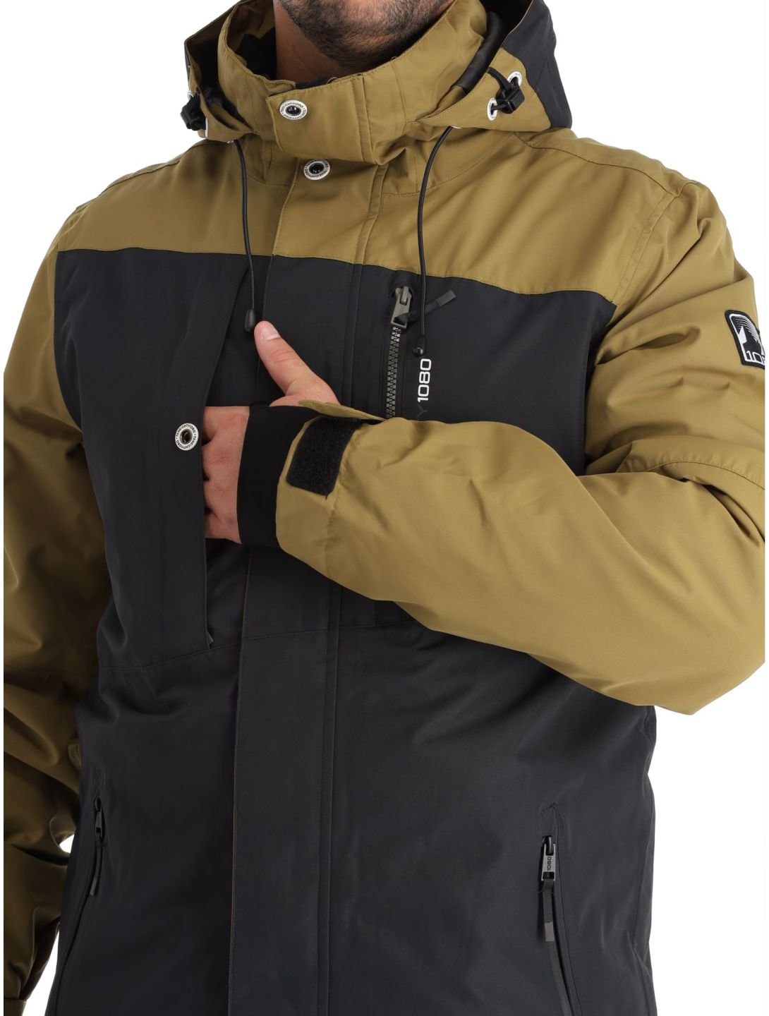 1080, Jerry-T veste de ski hommes Military brun 