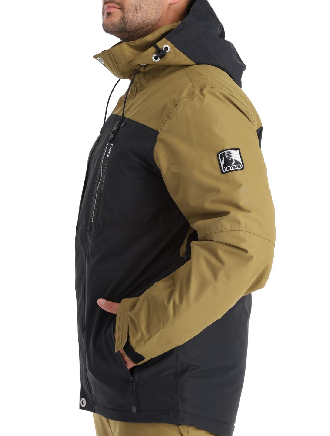 1080, Jerry-T veste de ski hommes Military brun 