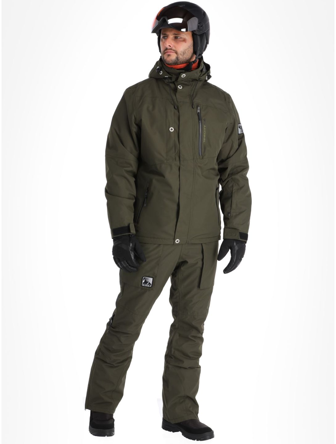 1080, Jerry-T veste de ski hommes Olive vert 