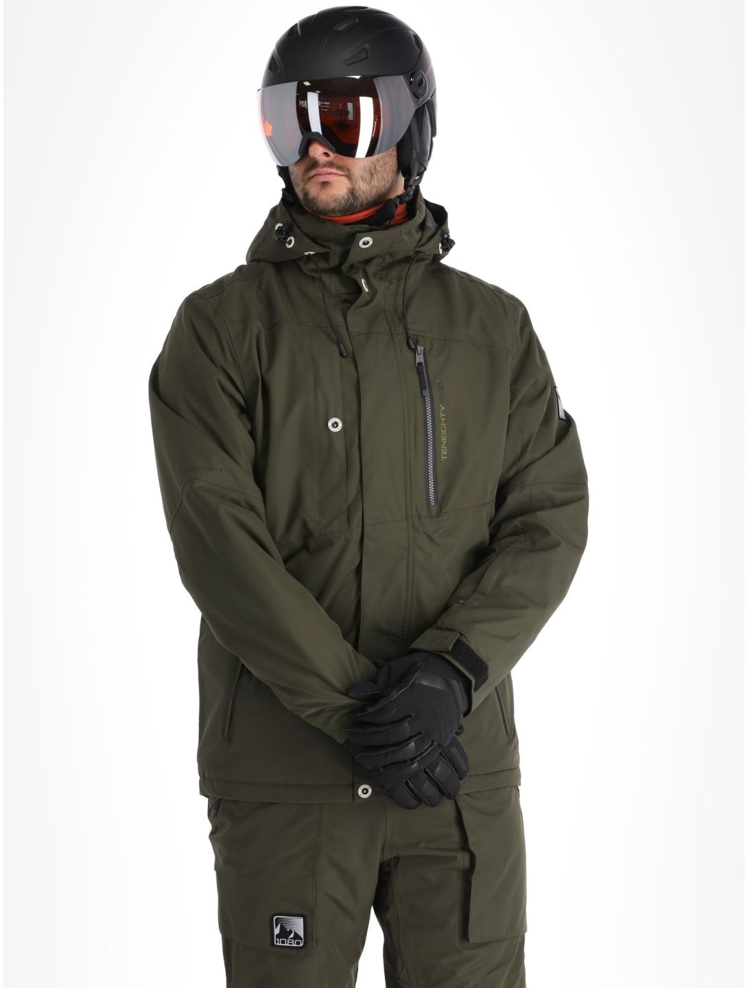 1080, Jerry-T veste de ski hommes Olive vert 