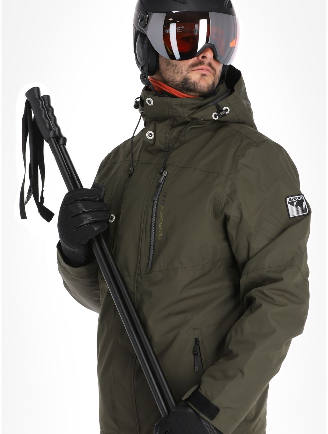 1080, Jerry-T veste de ski hommes Olive vert 