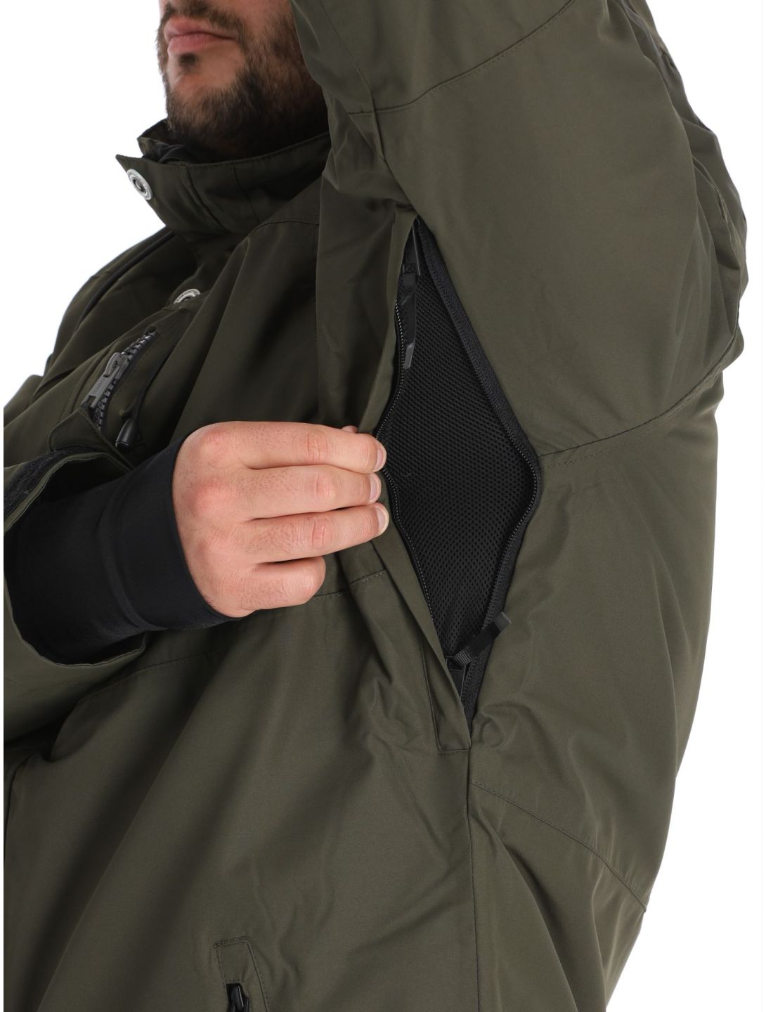 1080, Jerry-T veste de ski hommes Olive vert 