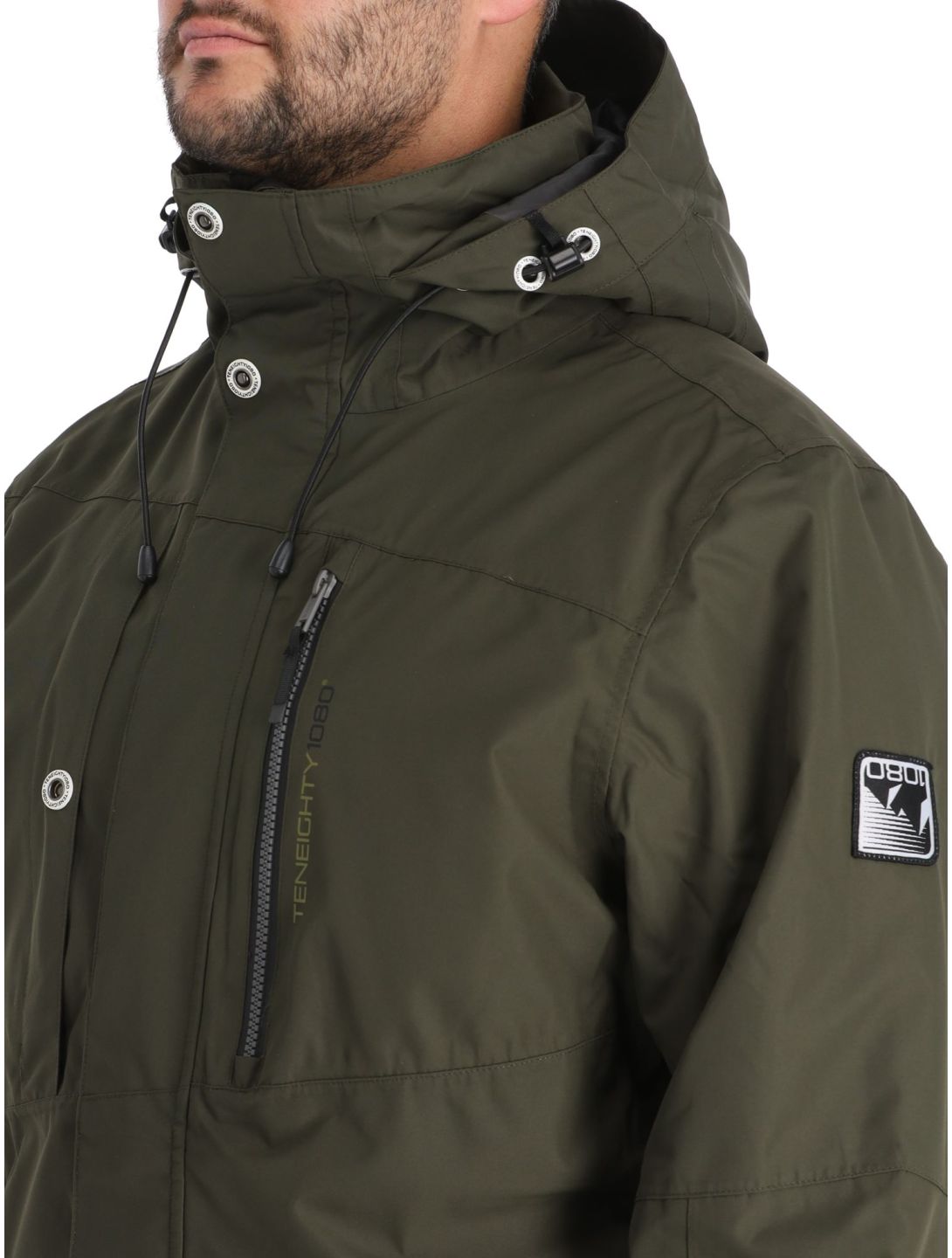 1080, Jerry-T veste de ski hommes Olive vert 