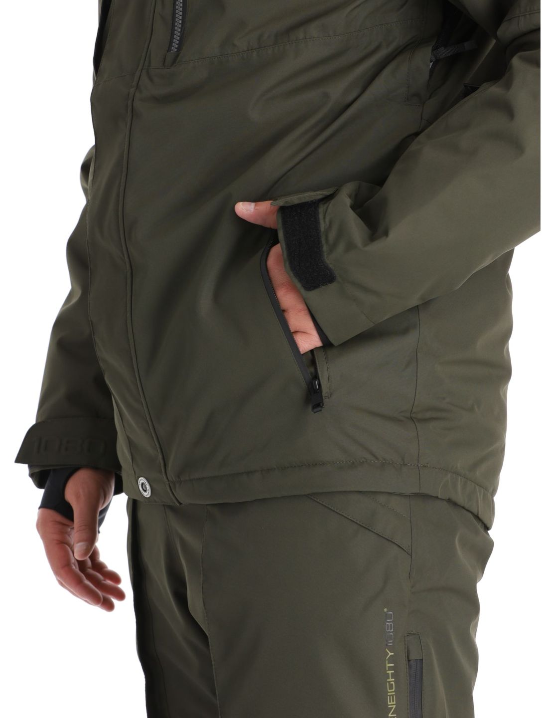 1080, Jerry-T veste de ski hommes Olive vert 