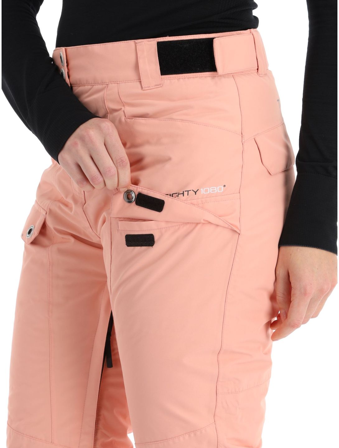 1080, Stream-T pantalon de ski femmes Rose rose 