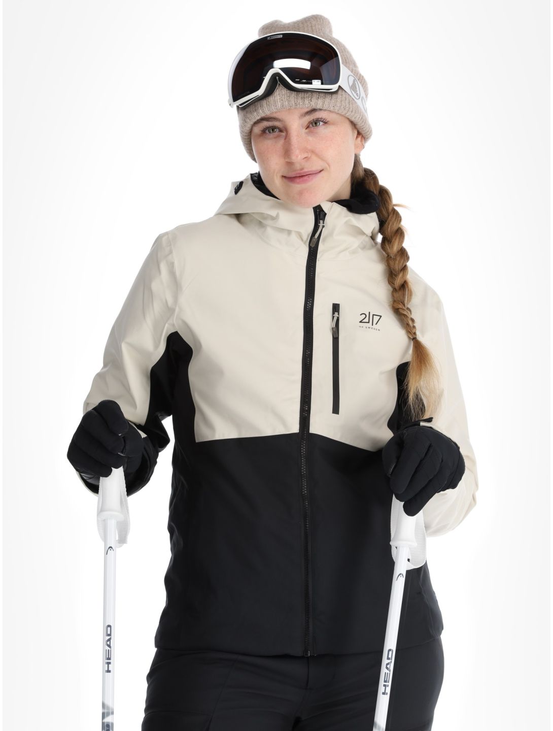 2117 of Sweden, Sala veste de ski femmes Beige beige, noir 