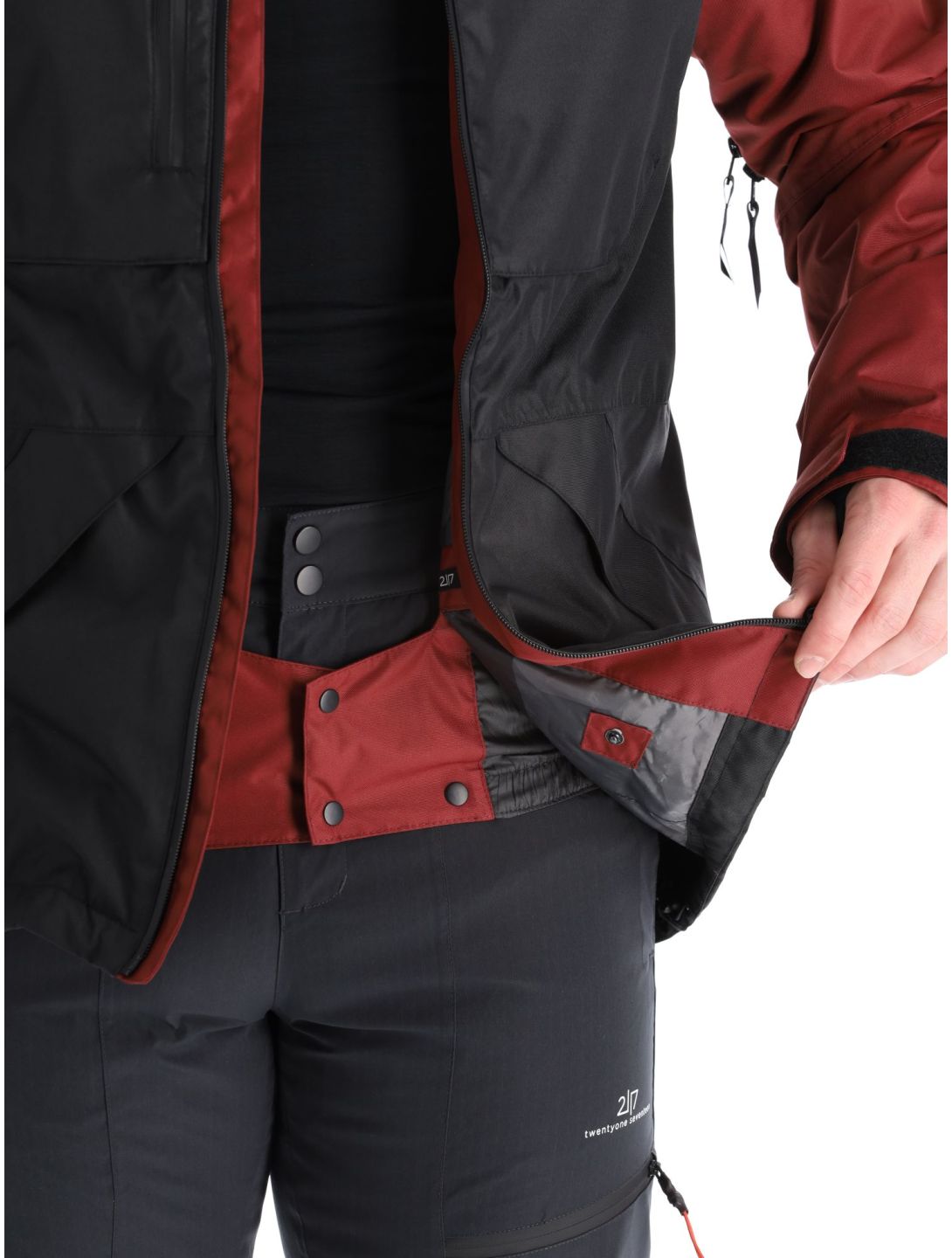 2117, Backa veste de ski hommes wine rouge 