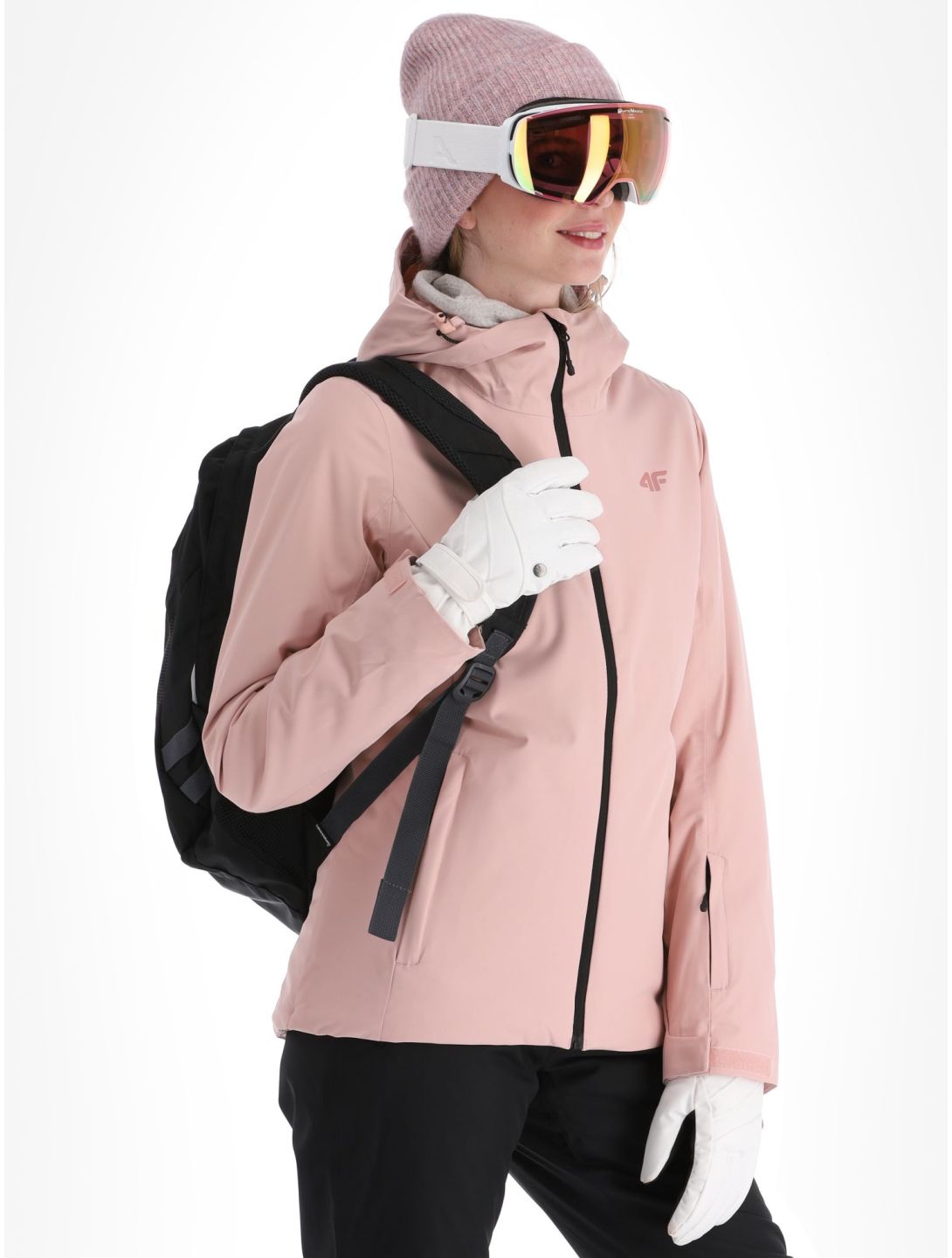 4F, Jacket  F120 veste de ski femmes Light Pink rose 