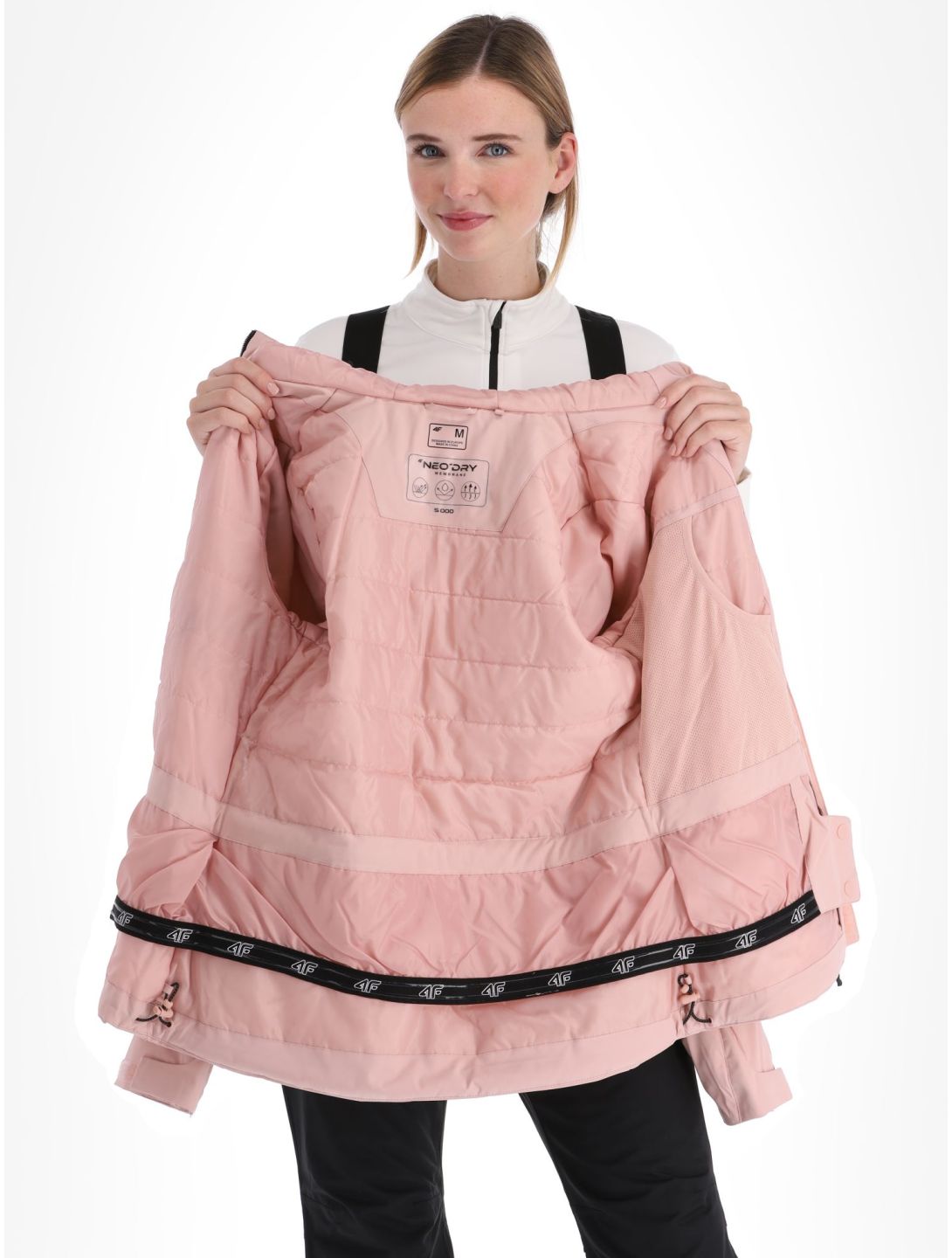 4F, Jacket  F120 veste de ski femmes Light Pink rose 