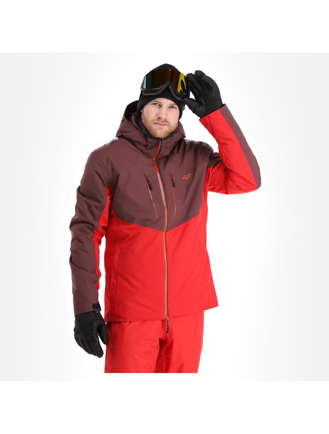 4F, Kumn011 veste de ski hommes burgundy violet 