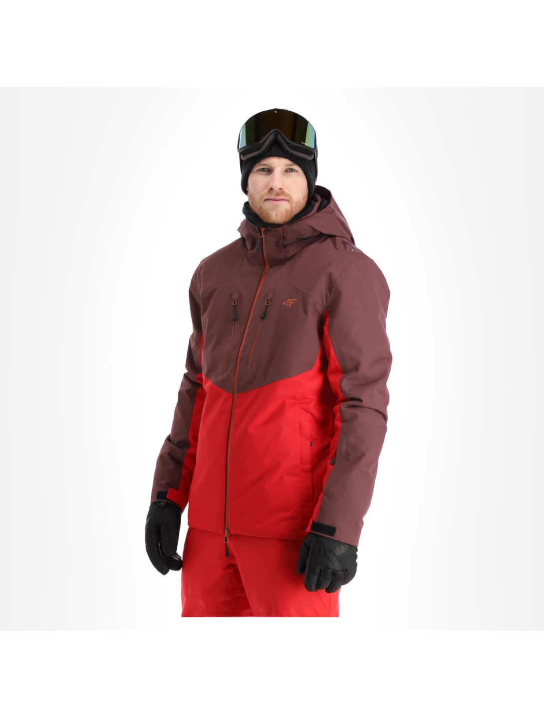 4F, Kumn011 veste de ski hommes burgundy violet 