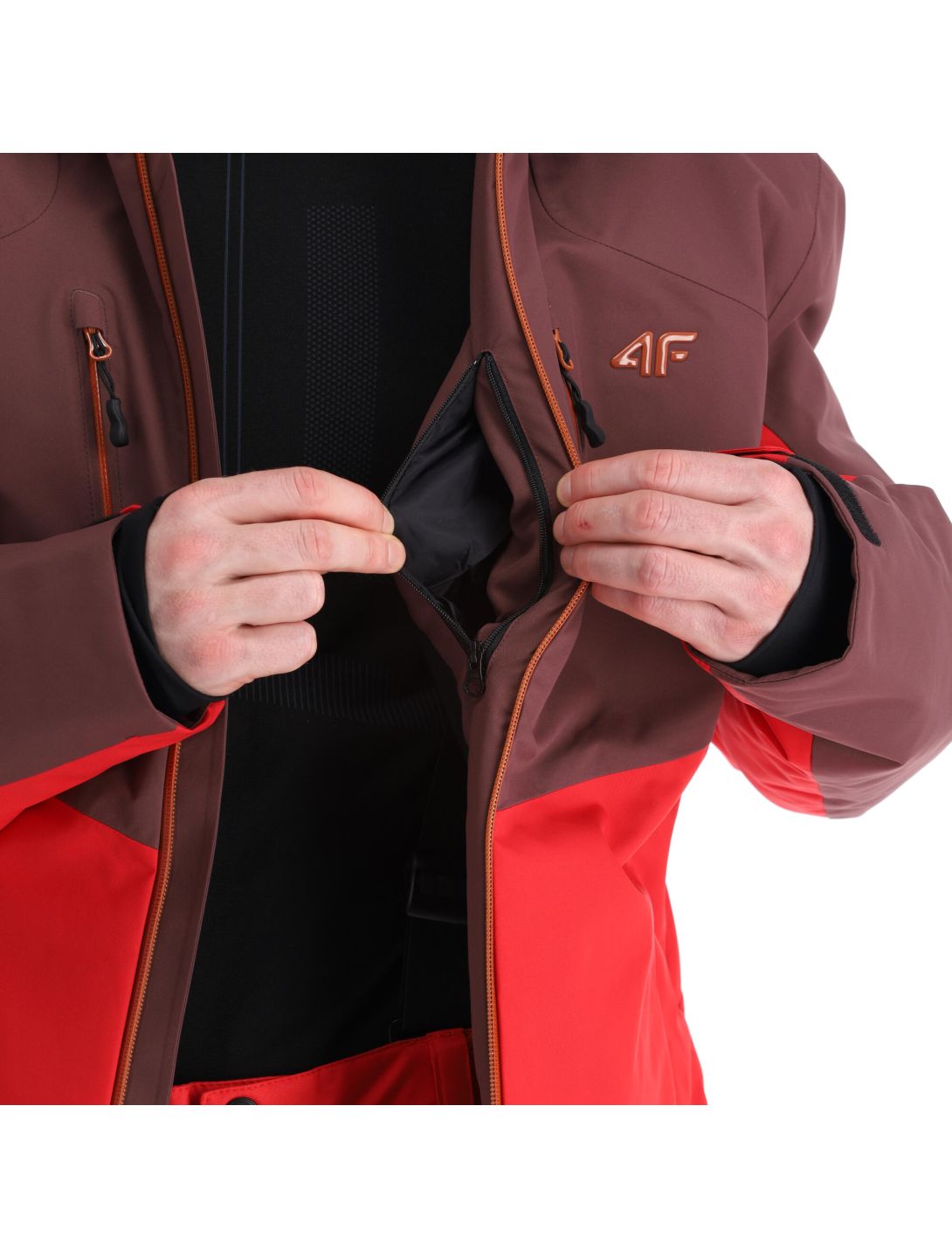 4F, Kumn011 veste de ski hommes burgundy violet 