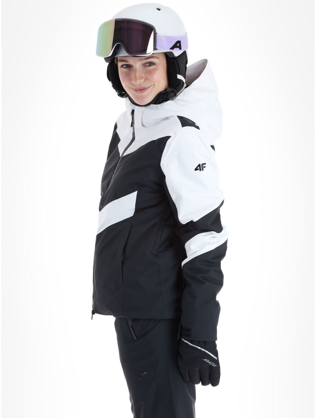 4F, Technical Jacket  F338 veste de ski femmes Black blanc, noir 