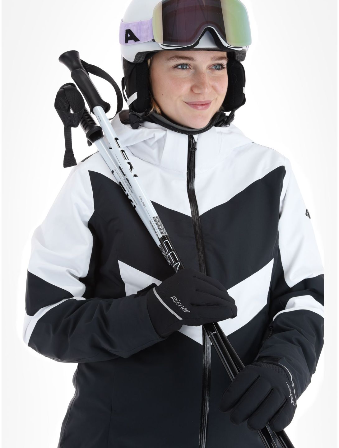 4F, Technical Jacket  F338 veste de ski femmes Black blanc, noir 