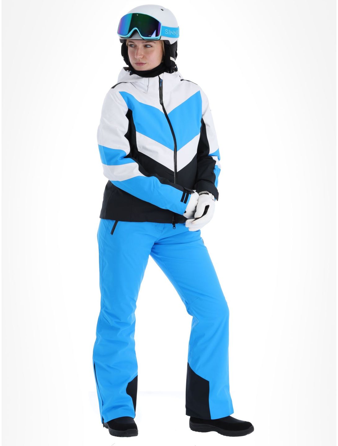 4F, Technical Jacket  F338 veste de ski femmes Turquoise blanc, noir, turquoise 