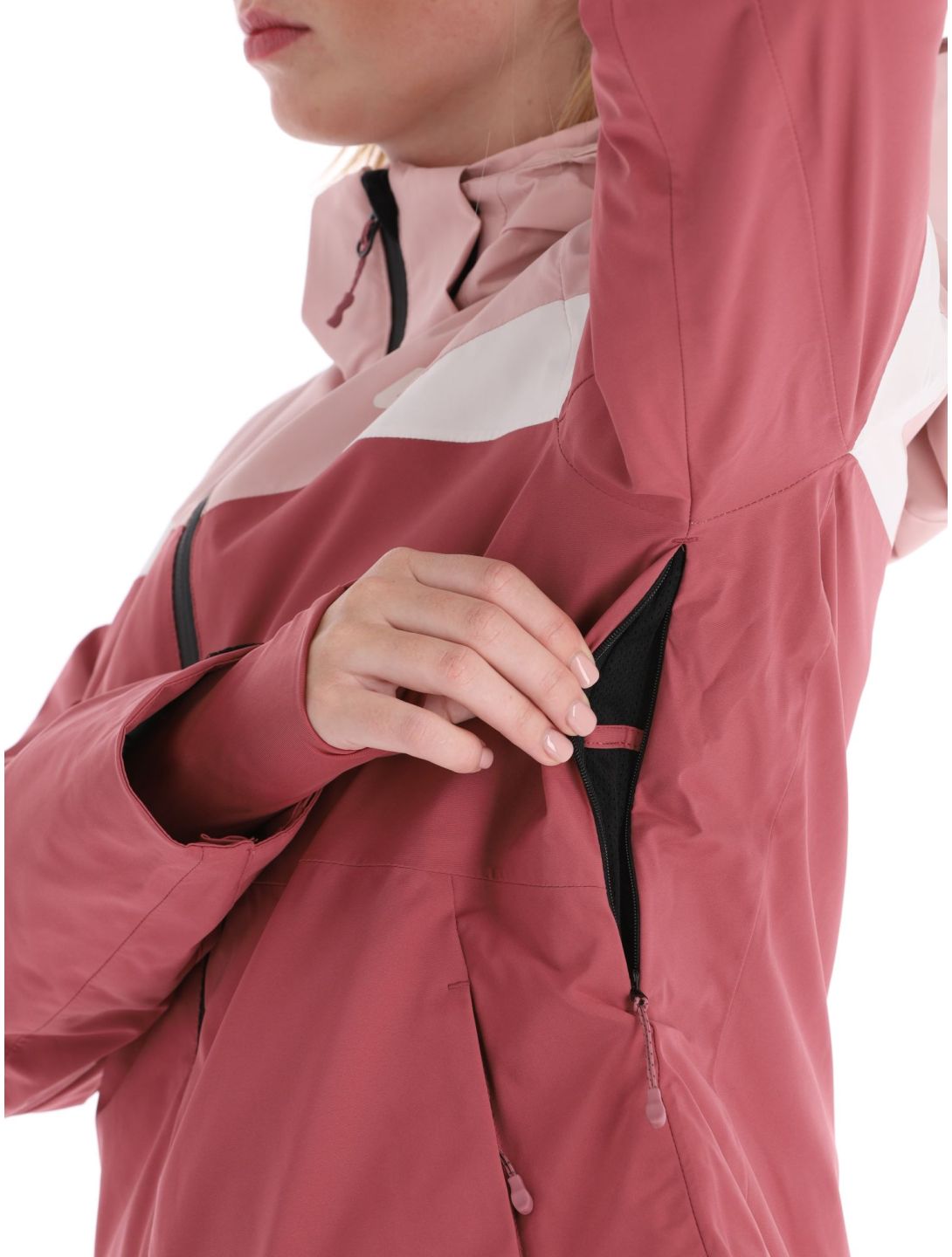 4F, Technical Jacket  F344 veste de ski femmes Dark Pink beige, rose 