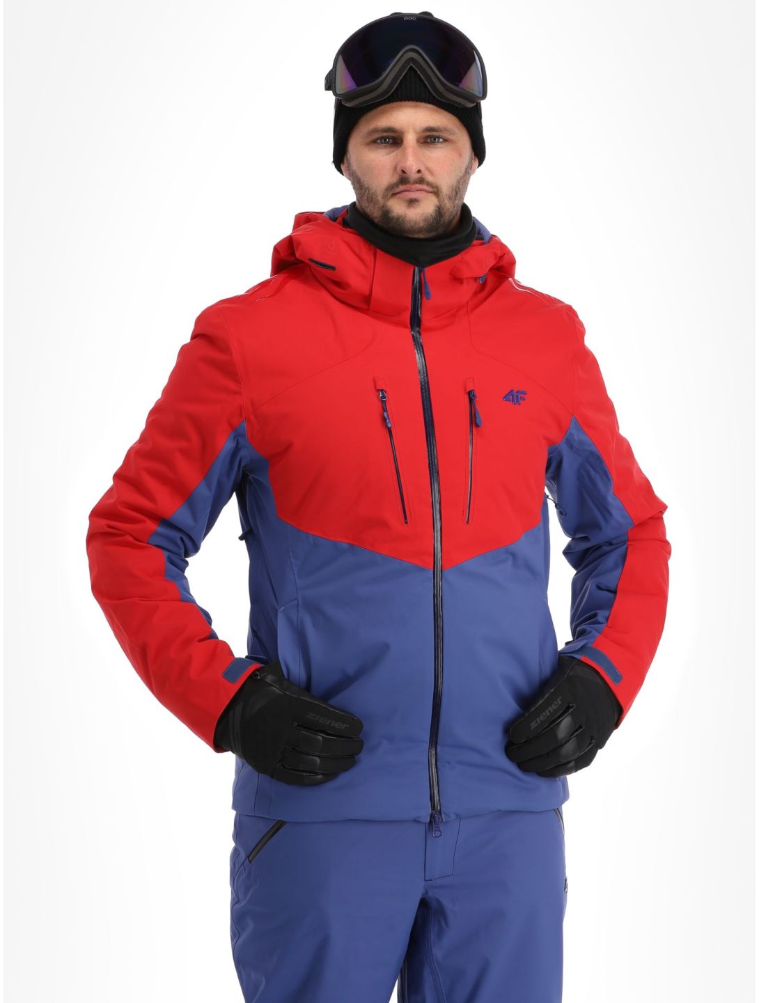 4F, Technical Jacket  M284 veste de ski hommes Dark Red bleu, rouge 