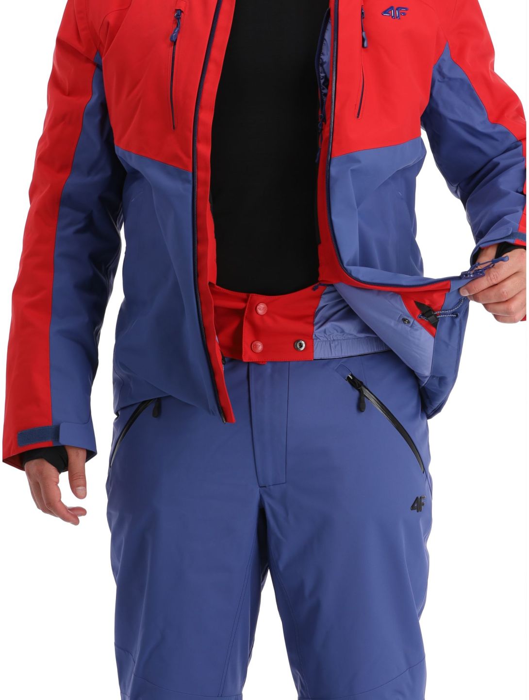 4F, Technical Jacket  M284 veste de ski hommes Dark Red bleu, rouge 